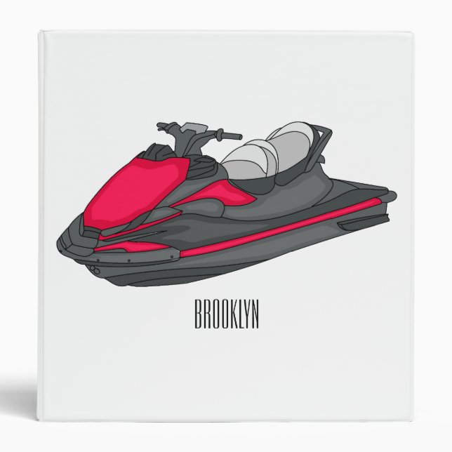 Classeur Illustration Jet ski (Devant)