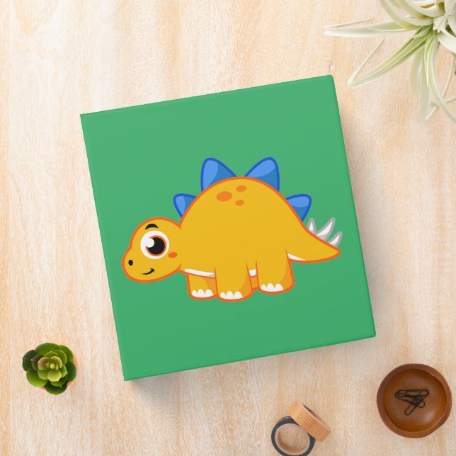 Classeur Illustration Mignonne D'Un Stegosaurus. (In Situ)