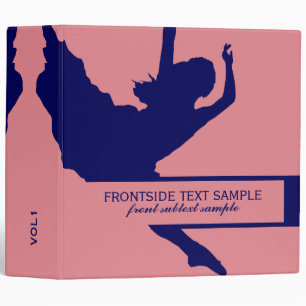Classeur Illustration Silhouette De La Danse Bleue Rose Et