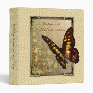 Classeur Illustration vintage 1" de papillon de style