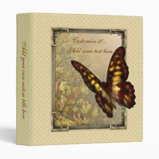 Classeur Illustration vintage 1" de papillon de style
