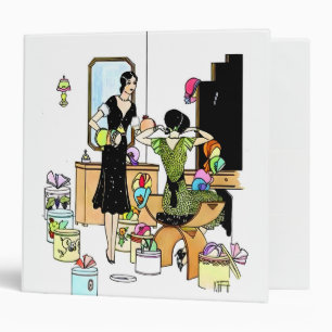 Classeur Illustration vintage Art Déco de magasin de chapea