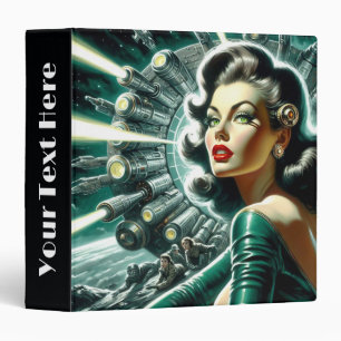 Classeur Illustration vintage de Femme Sci-fi