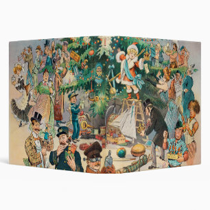 Classeur Illustration vintage L'Arbre de Noël de Puck, 1902
