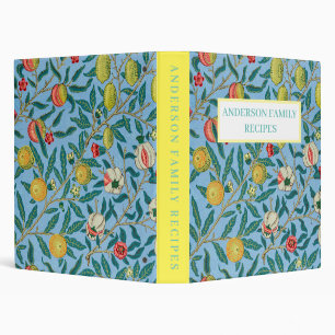 Classeur Illustration vintage William Morris, recette perso