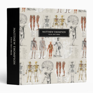 Classeur Illustrations de biologie anatomique vintage