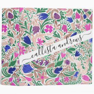 Classeur Illustrations de feuille florale Rose colorée