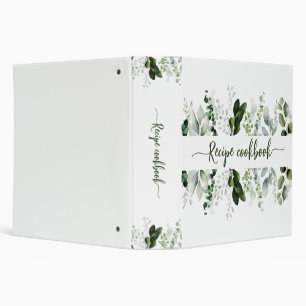 Classeur Illustrations d'eucalyptus à l'aquarelle douce