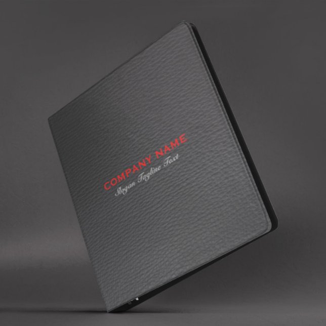 Classeur Image Black Faux en cuir Texture rouge Accent (Créateur téléchargé)