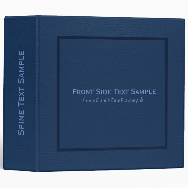 Classeur Image de la texture en cuir bleu foncé (Devant/Côté)