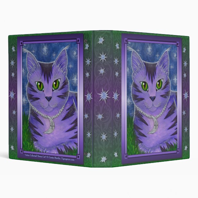 Classeur Imaginaire Astra Céleste Moon Star Cat Avery Class (Arrière-plan)