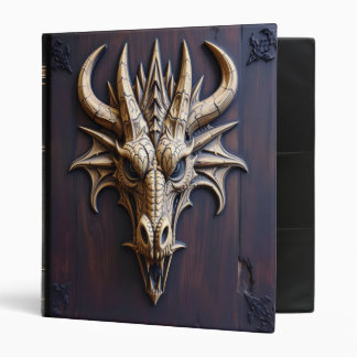 Classeur Imaginaire Dragon Head Faux Bois et cuir