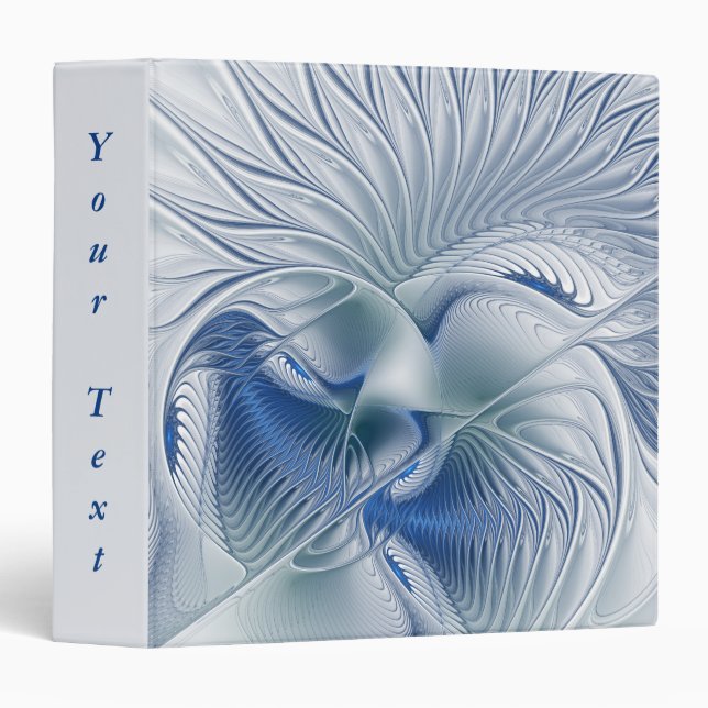 Classeur Imaginaire dynamique tons bleus Abstraits Texte fr (Devant/Côté)