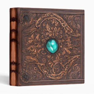 Classeur Imaginaire en cuir bleu Topaz