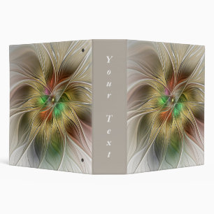 Classeur Imaginaire floral Or moderne Texte fractal Abstrai
