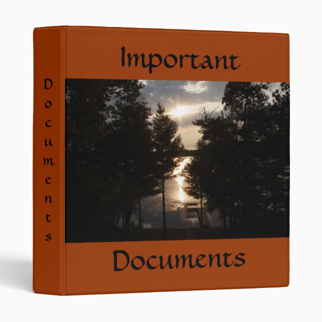 Classeur important de documents (Devant/Côté)