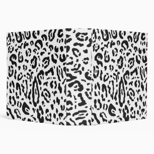 Classeur Impression animale léopard guépard noir et blanc