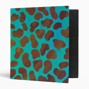 Classeur Impression Brown et Turquoise dalmate