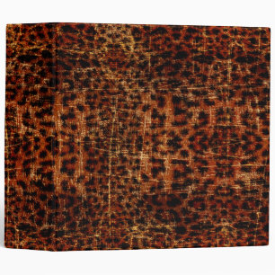 Classeur Impression d'animal jaguar grunge en détresse vint