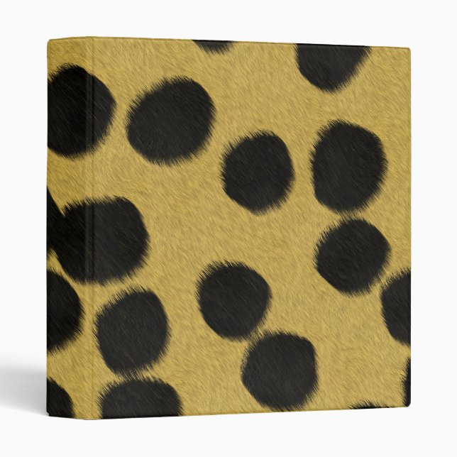 Classeur Impression de texture de fourrure de guépard (Devant/Côté)