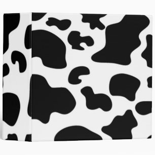 Classeur Impression de vache noire et blanche