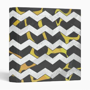 Classeur Impression Giraffe noir et jaune