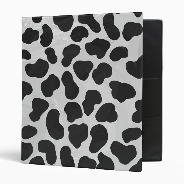 Classeur Impression noire et blanche dalmate (Devant/intérieur)