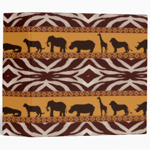 Classeur Impression Tribale Moderne Africaine Rayures de Zè