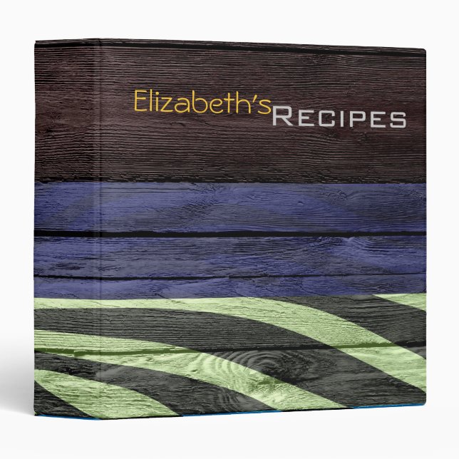 Classeur Impression Zèbre Moderne #16 (Devant/Côté)