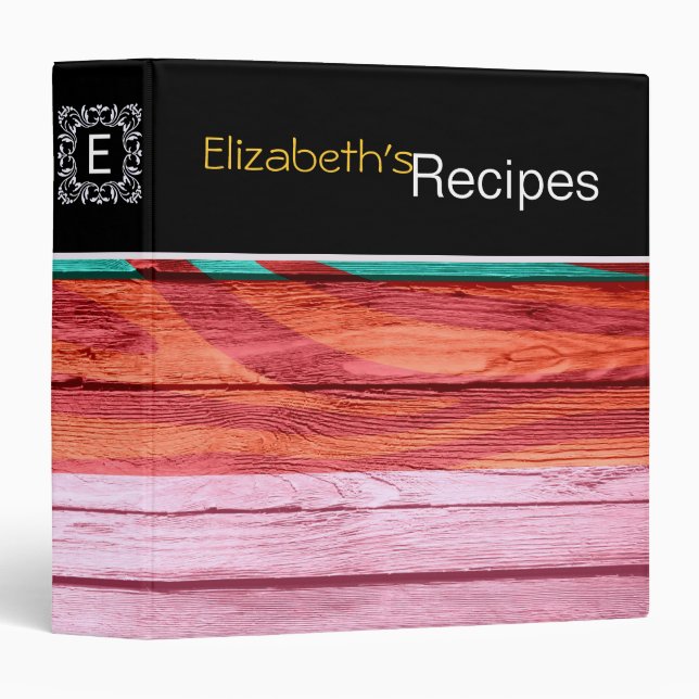 Classeur Impression zèbre sur bois #22 (Devant/Côté)