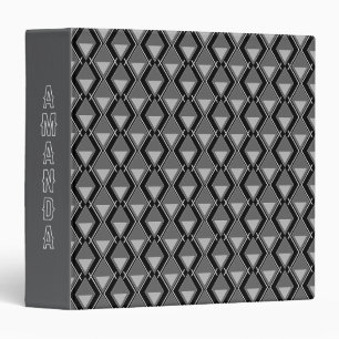 Classeur imprimé art déco blanc noir
