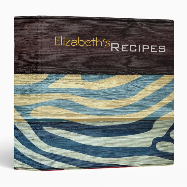 Classeur Imprimé moderne Zebra #5 (Devant/Côté)