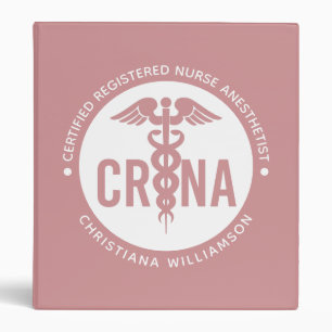Classeur Infirmière anesthésiste certifiée CRNA personnalis