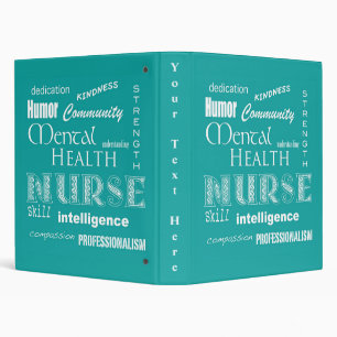 Classeur Infirmière-Attributs de santé mentale/bleu-vert