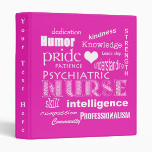 Classeur Infirmière-Attributs psychiatriques/rose