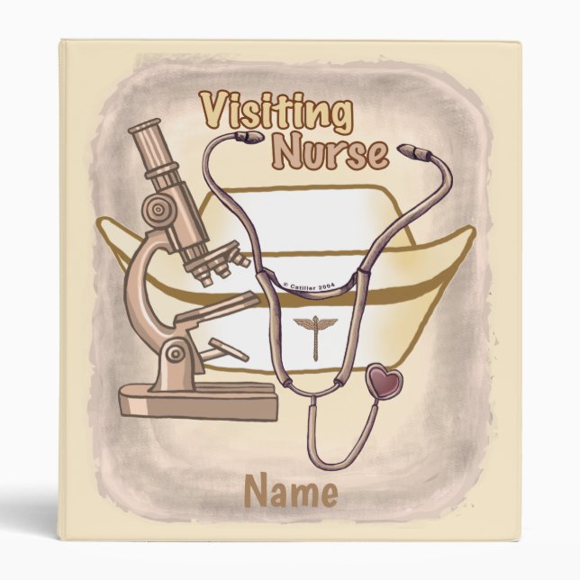 Classeur Infirmière cool visiteuse (Devant)