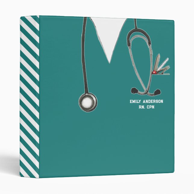 Classeur Infirmière créative (Devant/Côté)