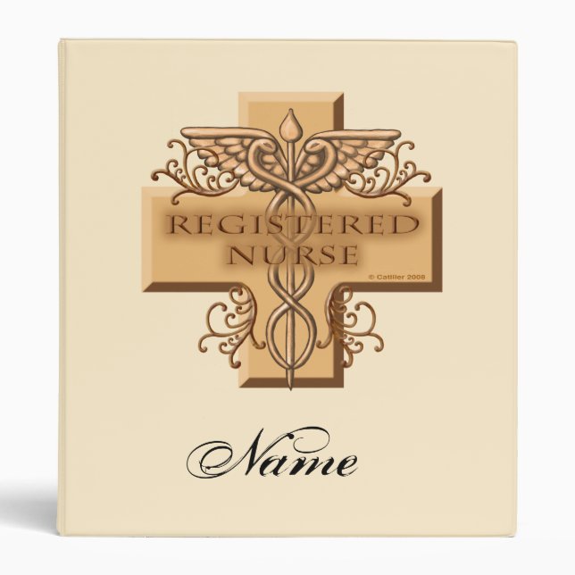 Classeur Infirmière Cross Caduceus RN (Devant)