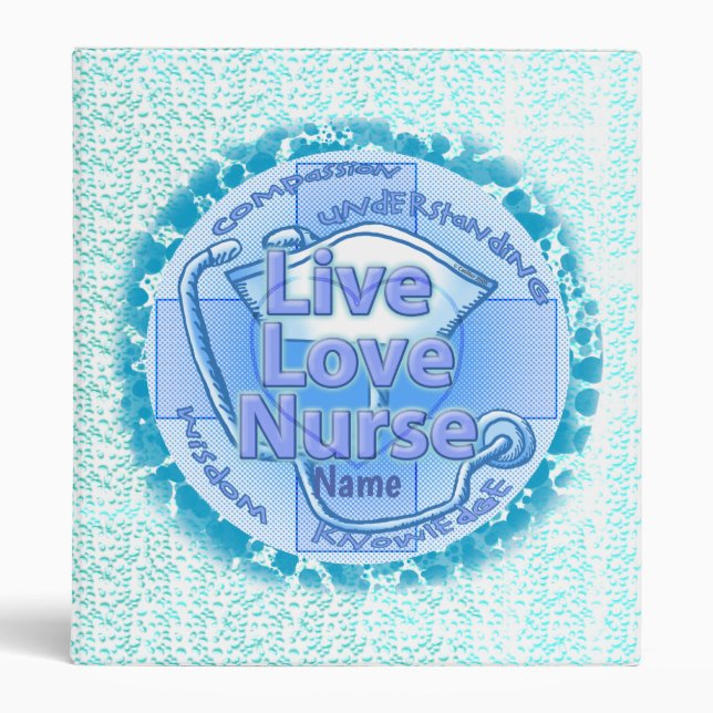 Classeur Infirmière d'amour Blue live (Devant)