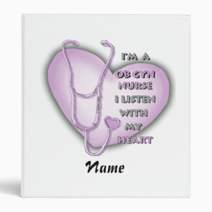 Classeur Infirmière du coeur pourpre ObGyn