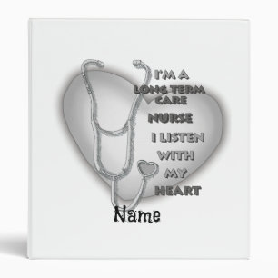 Classeur Infirmière en soins de longue durée Grey Heart