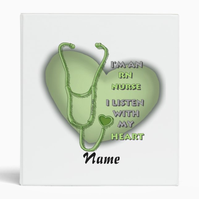 Classeur Infirmière inscrite de Green Heart RN (Devant)
