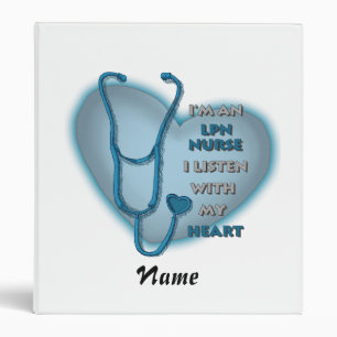 Classeur Infirmière LPN Cœur Bleu