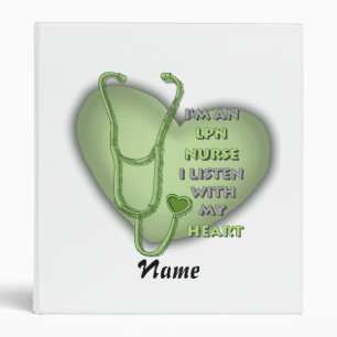 Classeur Infirmière LPN Cœur Vert
