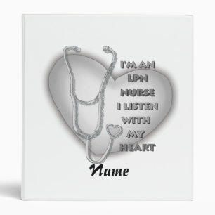 Classeur Infirmière LPN Grey Heart