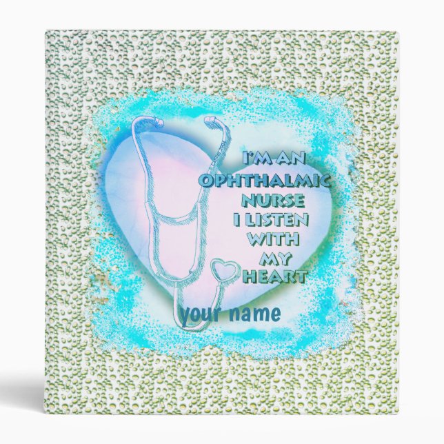 Classeur Infirmière ophtalmique du Coeur bleu (Devant)