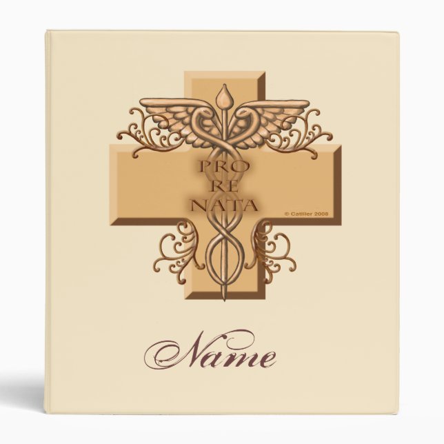 Classeur Infirmière Orn caduceus (Devant)