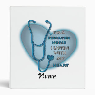 Classeur Infirmière pédiatrique Cœur Bleu