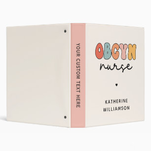 Classeur Infirmière Retro OBGYN personnalisée