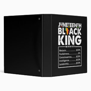 Classeur Informations nutritionnelles Juneteenth Black King